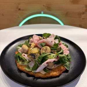 Rösti al cotto e funghi