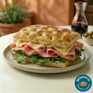 Focaccia alla mortadella