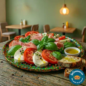 Piatto Caprese con Prosciutto Cotto